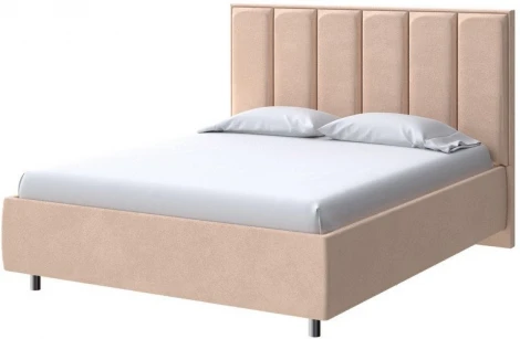PROxSON Кровать Routa без основания (Ткань: Велюр Casa Бежевый) 200x200