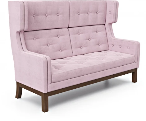 Диван Arsko Айверс Хай Орех шенилл розовый