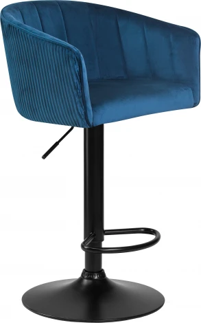 Стул барный DOBRIN DARCY BLACK (синий велюр (1922-20))