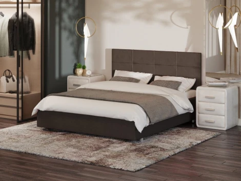 PROxSON Кровать Neo (Ткань: Рогожка Тетра Брауни) 140x200