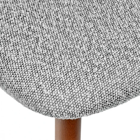 Стул Bradex Home полубарный Lucas светло-серый букле с ножками цвета орех (RF 0550)