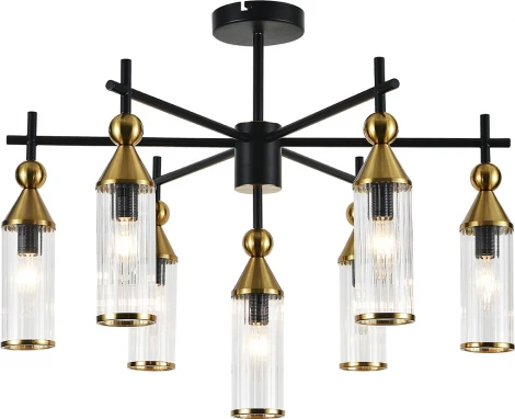 Потолочная люстра на штанге (13037/7R Black) Indigo Torazzo V000528 (220V)