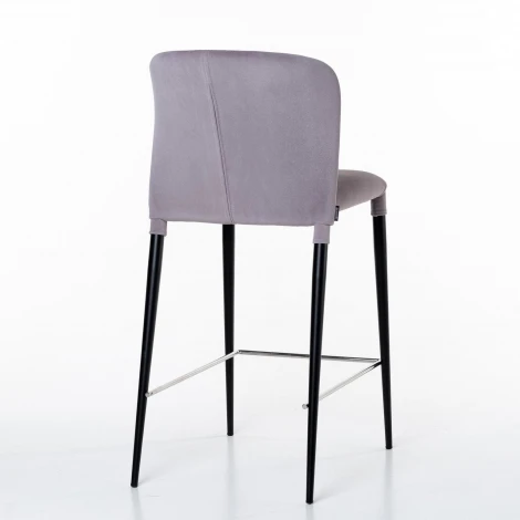 Стул полубарный Albert в шортиках, бархат серый Top Concept 2001000000890