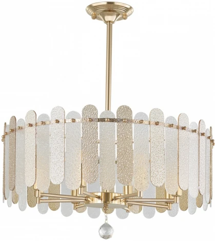 Подвесная люстра хрустальная на штанге Arte Milano Sorrento-3109 373109/8/350/580 GD (220V)