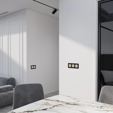 Сенсорный выключатель двухклавишный с подсветкой (шампань) Werkel W4522011 (a063604)