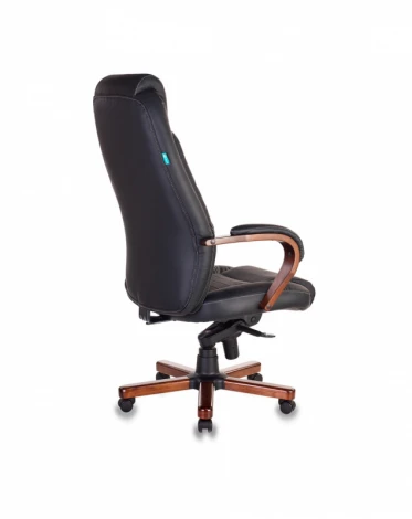 Кресло руководителя Бюрократ T-9923MAHOGANY черный кожа крестовина металл/дерево