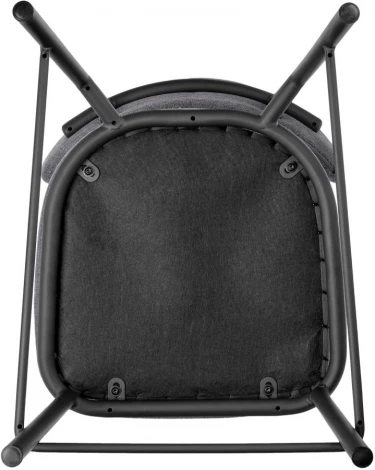 Стул полубарный Bradexhome Lucas 2 серый шенилл с чёрными ножками