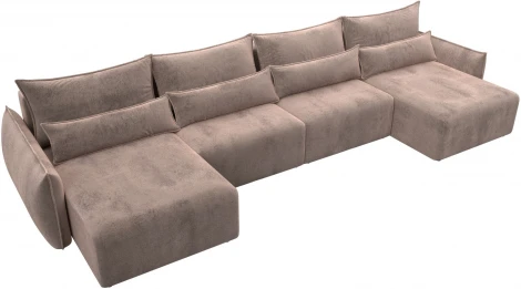 Диван П-образный Лига-051 НПБ Лонг Лига Диванов (Велюр) арт.128691