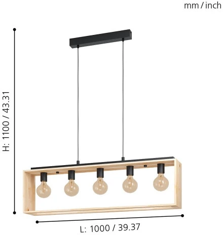 Подвесной светильник Eglo Famborough 43414 (220V, на проводе)