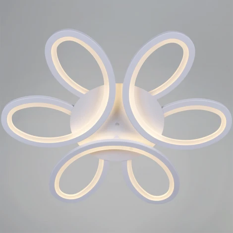 Потолочная люстра светодиодная с пультом с регулировкой цветовой температуры, яркости и с ночным режимом Reluce 74090-0.3-03 WH