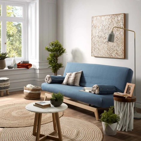 Журнальный стол La Forma (ex Julia Grup) Drom (Белый/ Тик,Альбиция,Дерево)