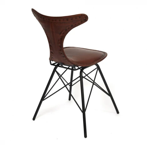 Стул Secret De Maison HORN ( mod. M-19852) коричневый (металл/кожа буйвола)