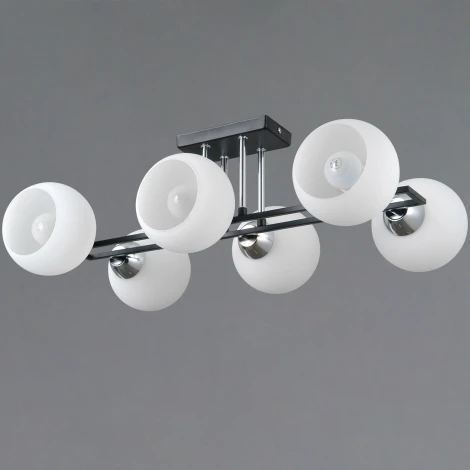 Потолочная люстра на штанге ILLUMICO IL0791-6CSQ-25 BK CR TRENTO (220V)