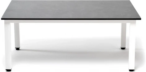 "Канны" журнальный столик из HPL 90х60, H40, каркас белый, цвет столешницы "серый гранит" 4SIS арт.УТ-00008360