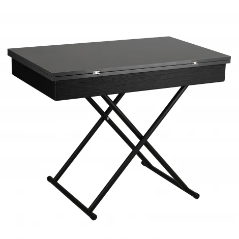 Стол-трансформер Лерон графит темный/черный Mebelik 009428