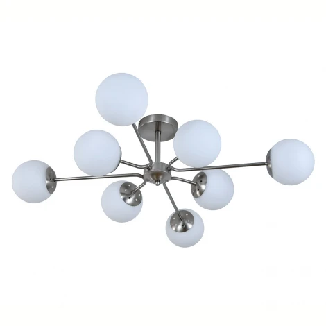 Потолочная люстра на штанге 150008/8R E27*60W Satin nickel Escada Roshe ES0000070