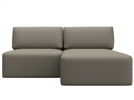 Диван угловой модульный Лига-060 НПБ угол универсальный (ЛДСП,Брус,Фанера/Пластик/Экокожа/Бежевый) Лига Диванов 130060