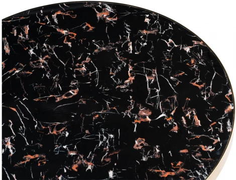 Стол Woodville Selina 80х72 black / gold 15552