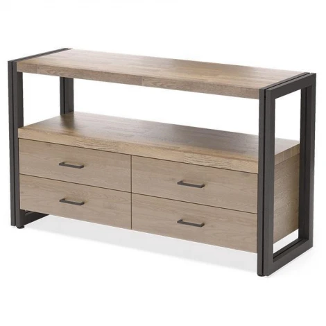 Тумба под TV Нео Лофт TVS-3 Дуб беленый шпон