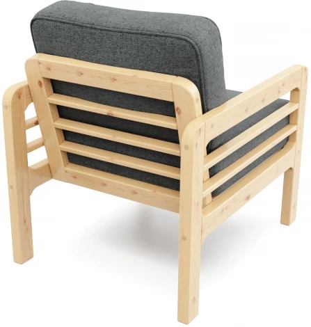 Кресло Arsko Бергер сосна рогожка черная