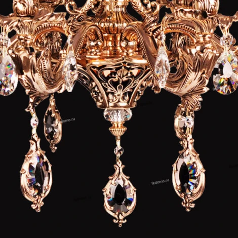 Подвесная люстра Omnilux Senis OML-74703-08 (220V, подвески, на цепи, подсвечник, свеча)