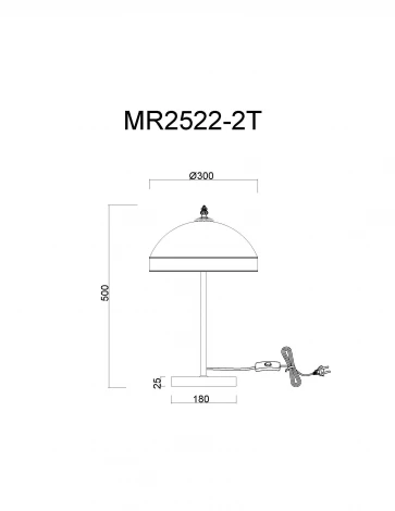 Настольная лампа с выключателем MyFar Биене MR2522-2T