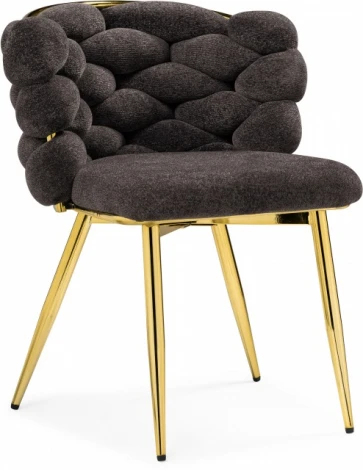 Стул на металлокаркасе Woodville Rendi gold / gray