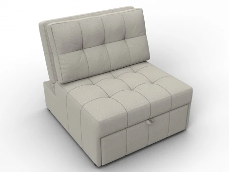 Кресло-кровать Лига-107 (80) (ЛДСП,Брус,Фанера,Рогожка/Бежевый) Лига Диванов 134890