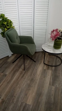 Стул MEADOW 360 град. поворот. Зеленый Lake-352, ткань / черный каркас / Товарный знак DISAUR
