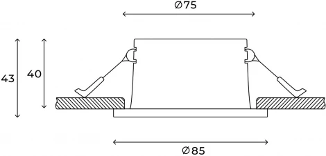 Встраиваемый светильник Hesby Lighting Nova HSBL_0135 (220V, круглые, IP44)