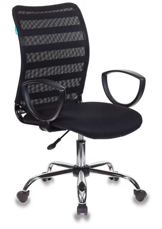 Кресло Бюрократ CH-599AXSL черный TW-32K01 TW-11 крестовина металл хром