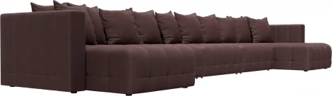 Диван П-образный Лига-052 НПБ МегаЛонг Лига Диванов (Замша) арт.128880
