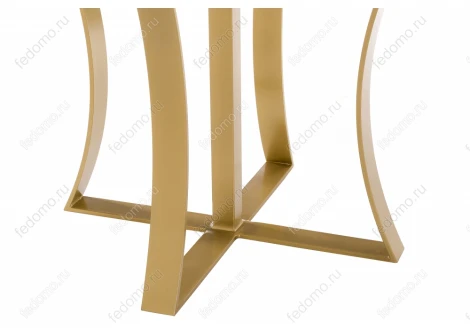 Стеклянный стол Woodville Нейтон белый мрамор / золото 379940