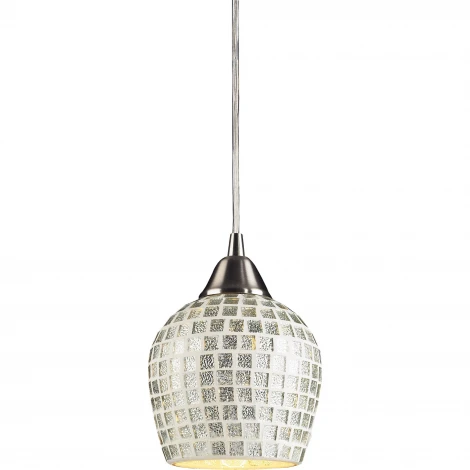 Подвесной светильник N-Light 528 528-1SLV satin nickel / silver mosaic
