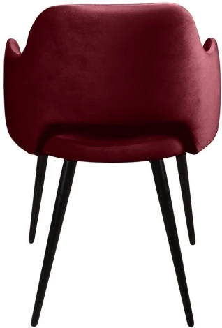 Стул William с подлокотниками, бархат винно-красный 16/ черный конус Top Concept арт.22064