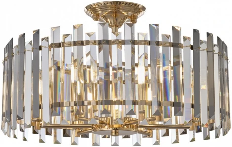 Потолочная люстра хрустальная на штанге Arte Milano Sorrento-5209 375209/6/80/490 GD (220V)