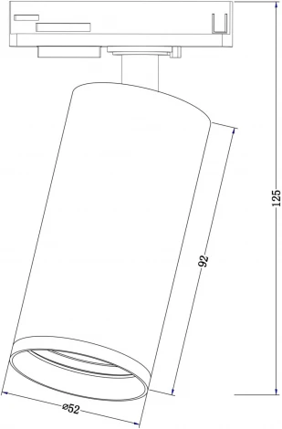 Трековый светильник Focus S Unity GU10 10Вт (однофазный) Maytoni Technical TR020-1-GU10-W (220V, круглые)
