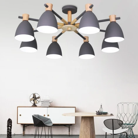 Потолочная люстра на штанге Folke 8 Gray ImperiumLoft Folke01 (178024-26) (LED, 220V)