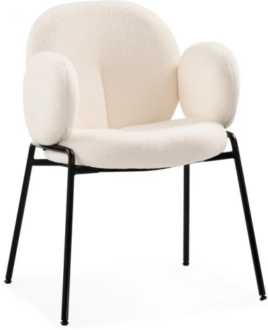 Стул на металлокаркасе Woodville Kalipso white / black