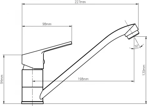 Смеситель Dorff Norma D1012000 для кухонной мойки