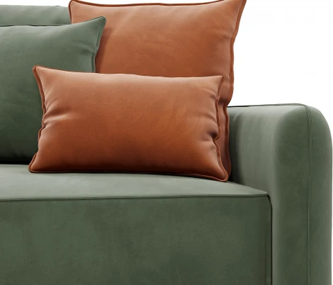 ПОРТЛЕНД  Диван прямой с банкеткой зеленый D1 furniture арт.AAA41669003
