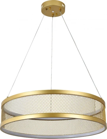 Подвесной светильник (10022/1P Gold) Indigo Solido V000112L (регулировка яркости, LED, 220V, пульт управления, на тросе, круглые)