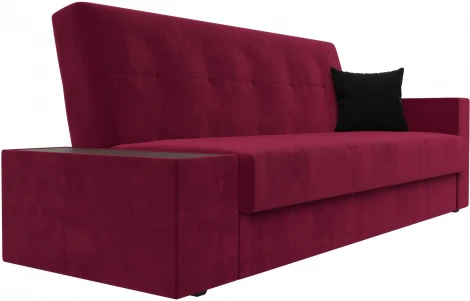 Диван-книжка Лига-020 стол слева (Бордовый,Черный/Микровельвет) Лига Диванов арт.118493L