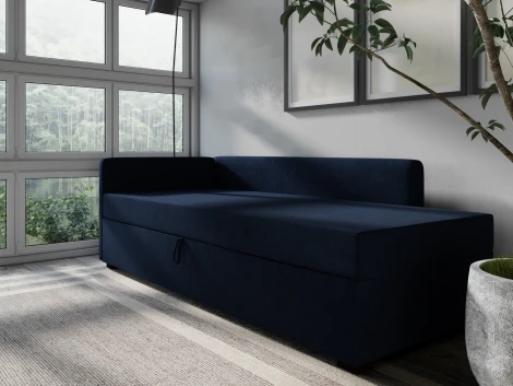 Диван-кровать Arsko Велес Угол левый велюр синий