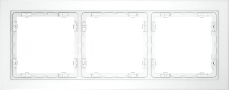 Рамка на 3 поста (белый, матовый, стекло) Voltum S70 VLS110302