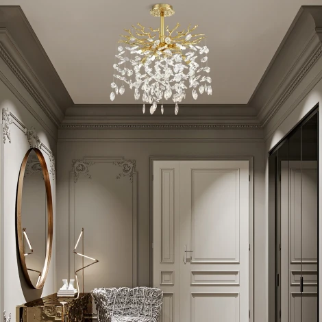 Потолочная люстра хрустальная на штанге Arte Milano Milano-1 23111.460.6.G9.B GD (220V)