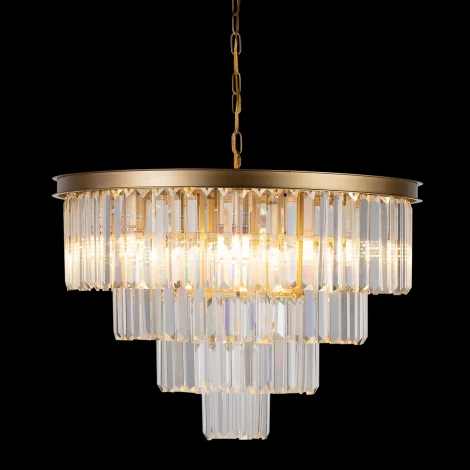 Подвесная люстра каскадная Loft IT Prism Clear 10019/600C (220V, хрусталь, на цепи)