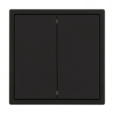 Механизм звонкового выключателя двухклавишный SWT-NOBE-MKR2-SFPL-BK (230V, 10A) (Arlight, Черный оникс) 061738