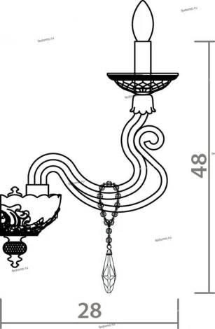 Бра Divinare Simona 5125/12 AP-1