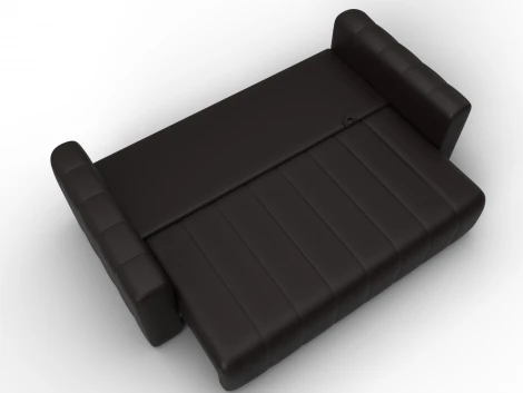 Диван прямой Лига-062 НПБ (ДСП,Фанера,ХДФ/Пластик/Экокожа/Коричневый) Лига Диванов 130272